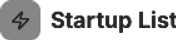 Startup List