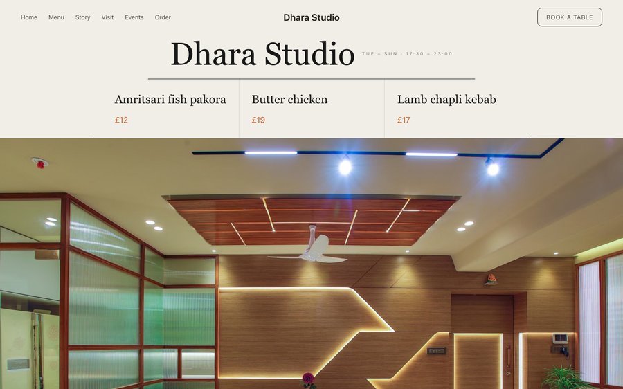 Dhara Studio template